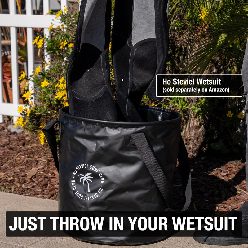 Ho Stevie! Surf Bucket - Keeps Car Dry and Clean - 50L Collapsible Bucket with Easy Carry Handles - For Wet Wetsuits and Sandy Towels