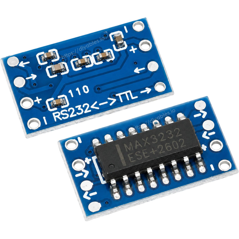 RS232 to TTL Level Converter Module MAX3232, 10 Pack | MAX3232 CSE 3-5V 120Kbps Bidirectional Serial Adapter for Arduino ESP32 Raspberry Pi