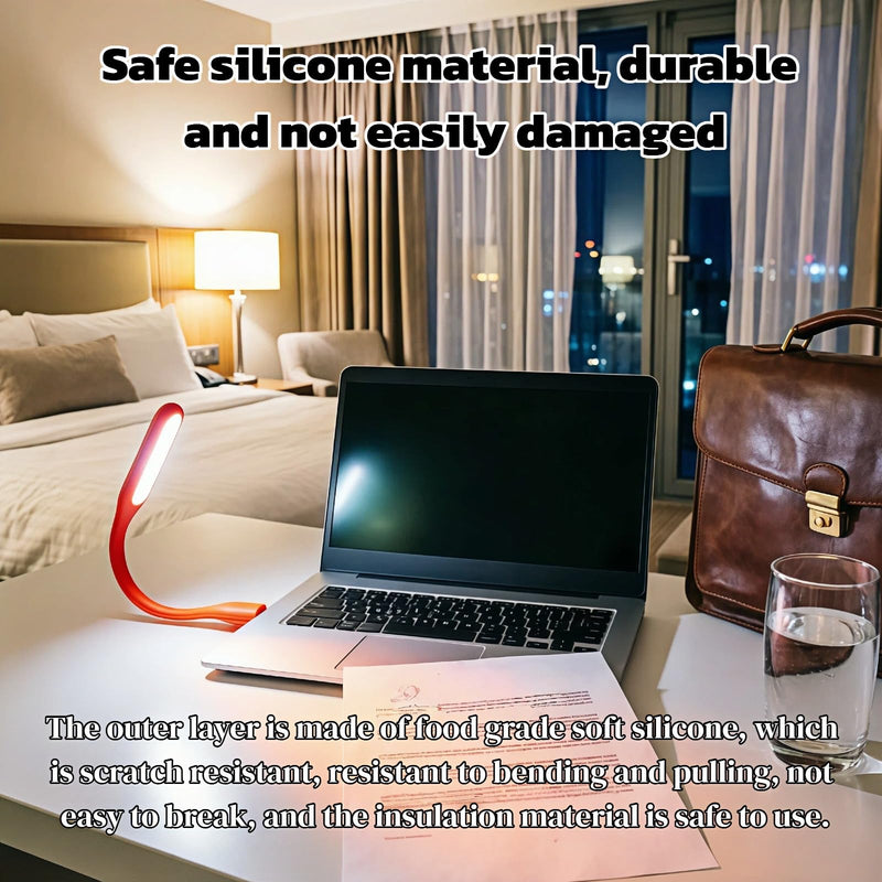 USB LED Light,5 Pcs Mini Flexible Reading Light, Eye-Caring LED Lamp for Laptop Keyboard, Book, Night Light, Portable USB Type-A Light Compatible with Laptop, Desktop,Power Bank