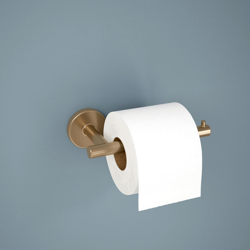 Delta Single Post Toilet Paper Holder | Champagne Bronze | Wall Mount | Trinsic Bathroom Accessories 3.31 x 7.00 x 3.31 inches