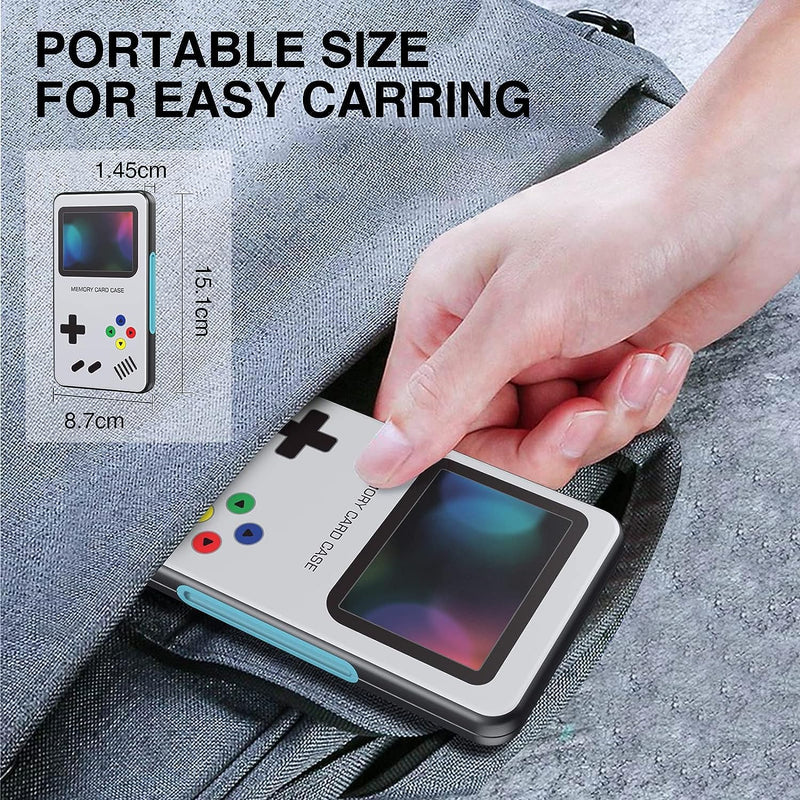 HEIYING SD Card Holder for Memory SD Card and Micro Card, Portable SD Card Holder SD SDHC SDXC TF Card Storage with 20 SD Cards Slots & 20 Micro SD Cards Slots. Game Console Black