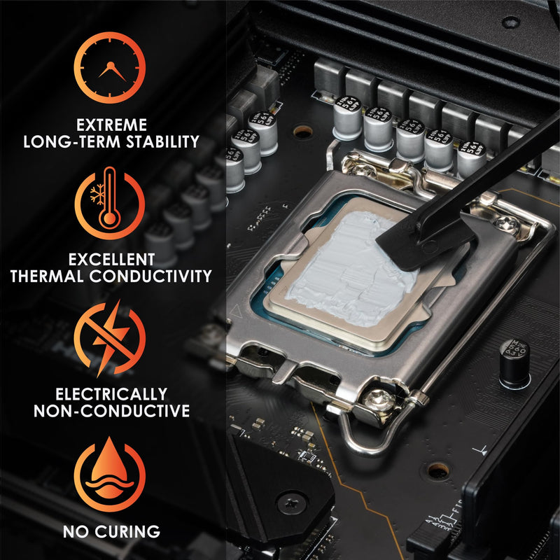 Thermal Grizzly Duronaut Pro - 6 Gram Thermal Paste for CPU | Exceptional Long-Term Stability and Thermal Conductivity for CPU, GPU, Consoles and Demanding Industrial Cooling Systems