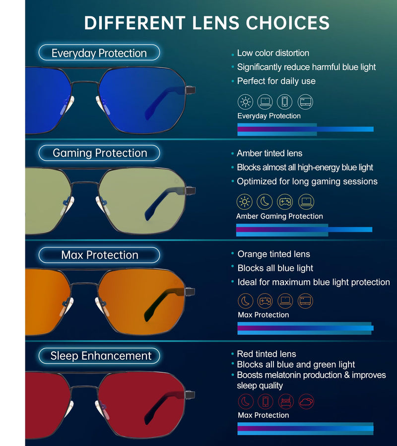 ANYLUV Blue Light Glasses for Woman/Men, Blue Light Blocking Glasses Women Computer Gaming Glasses for Eye Protection (Max Protection) 02- Gold/Black Max Protection