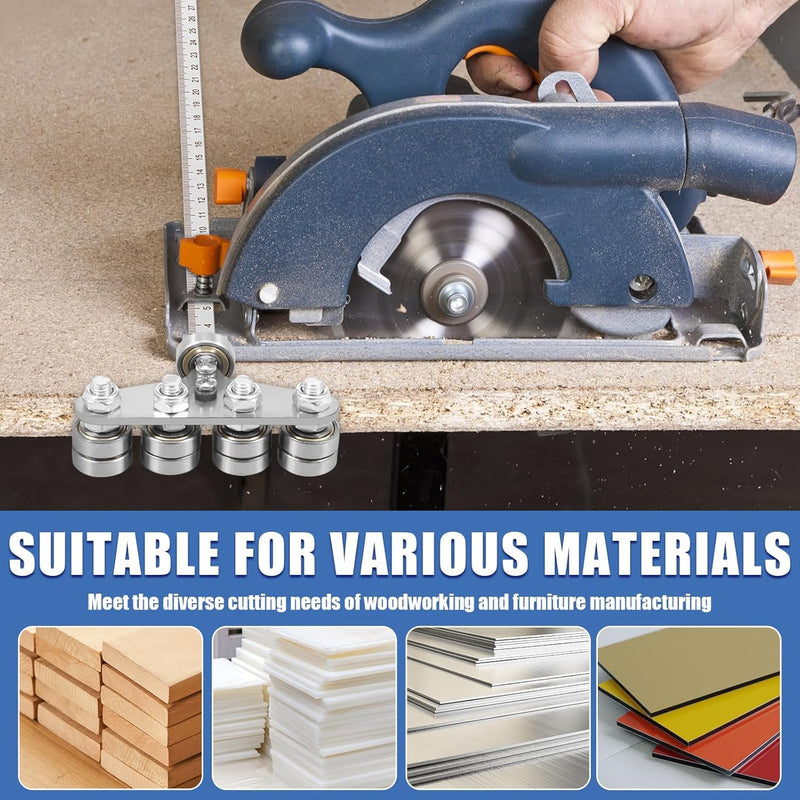 Circular Saw Guide Rail, Positioning Calipers for Circular Saw, Stainless Steel Rip Cut Circular Saw Guide, Adjustable Guide Rail for Woodworking Positioning Cutting (Four axis 50cm) Four axis 50cm