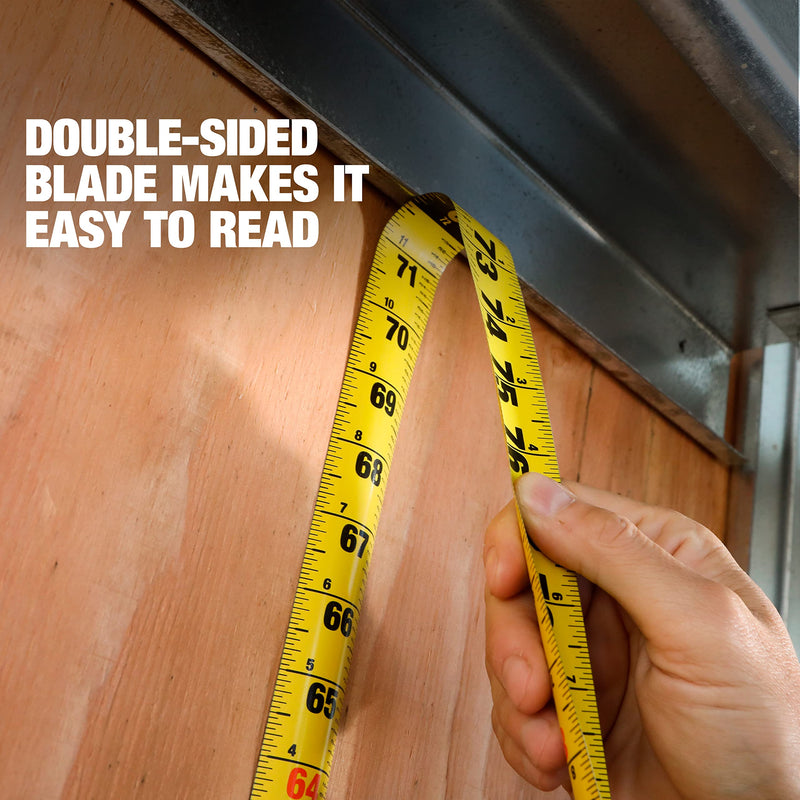 ToughBuilt – 25 ft. ProBlade Tape Measure with Blade Control, 1.25" Wide Double-Sided Blade, Magnetic Hook & 11 ft. Standout for Jobsite Accuracy (TB-H2-T-12225) 7.6 m