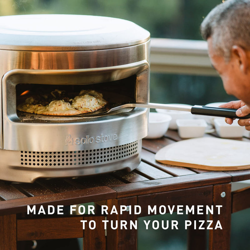 Solo Stove Stainless Pizza Turner | Stainless Peel, Pizza Paddle with Long Handle, Accessory for Solo Stove Pi Pizza Oven and Any Other Ovens, 304 Stainless Steel, L: 22 in x W: 7.6 in, 0.9 lbs Turning