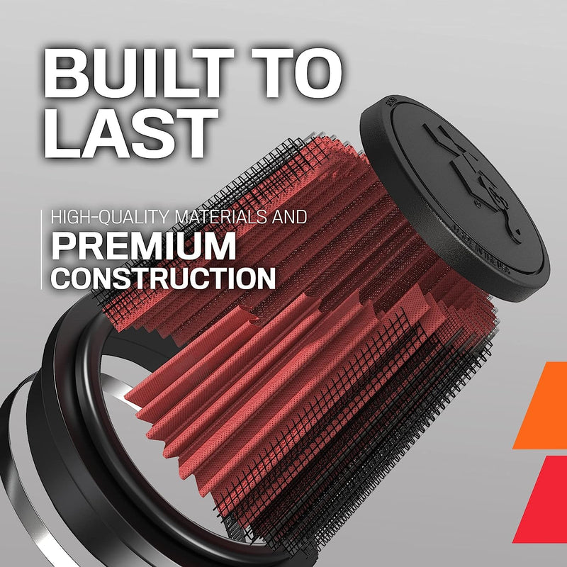  [AUSTRALIA] - K&N Universal Clamp-On Air Filter: High Performance, Premium, Washable, Replacement Filter: Flange Diameter: 4 In, Filter Height: 7 In, Flange Length: 0.625 In, Shape: Round Tapered, RU-2590
