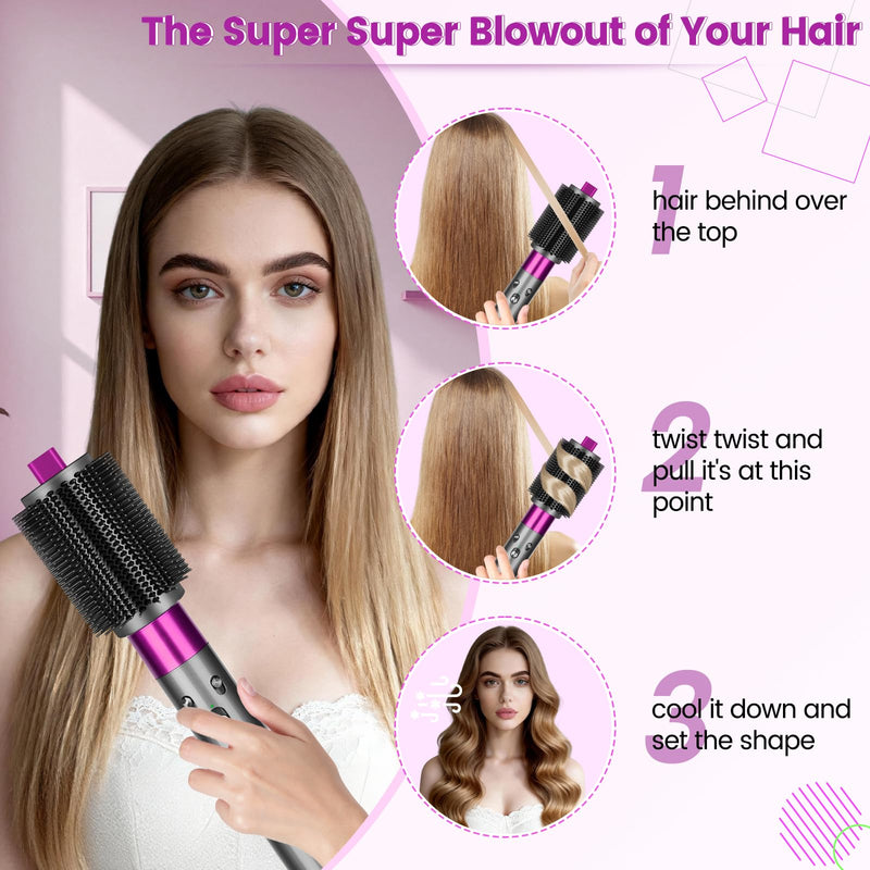 Upgraded Large Round Volumizing Brush Attachment and Small Round Volumizng Brush Attachment Compatible with Dyson Airwrap HS01 HS02 HS05 HS08