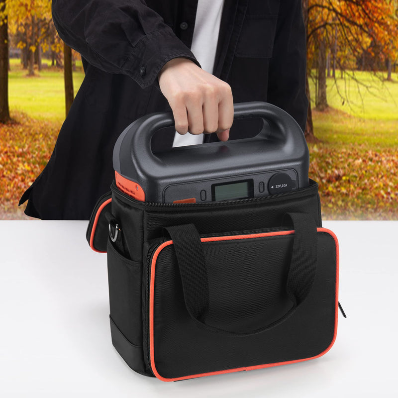 Trunab Travel Carrying Bag Compatible with Jackery Explorer160/240/300, Portable Power Station Storage Case with Waterproof Bottom and Front Pockets for Charging Cable and Accessories Small(Fits 160/240/300W)