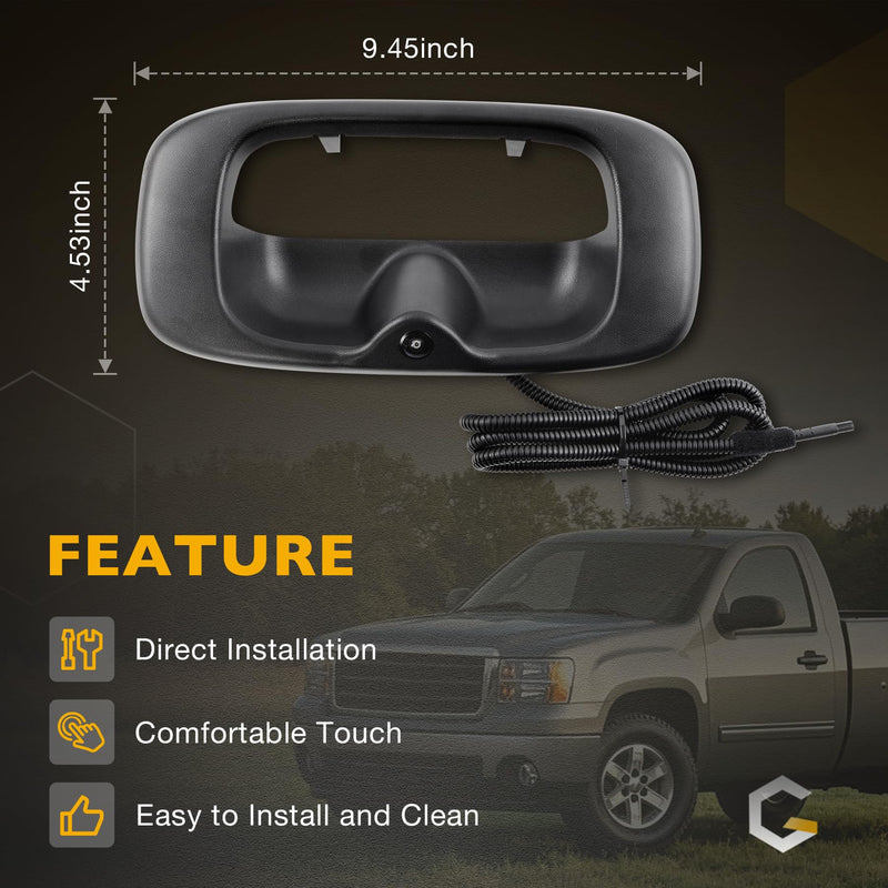 Tailgate Handle with Backup Camera, Pickups Reverse Rear View Backup Camera, Compatible with 1999-2007 Chevy Silverado GMC Sierra 1500 2500 3500, Replaces#15997911 15228539 Tailgate Backup Camera