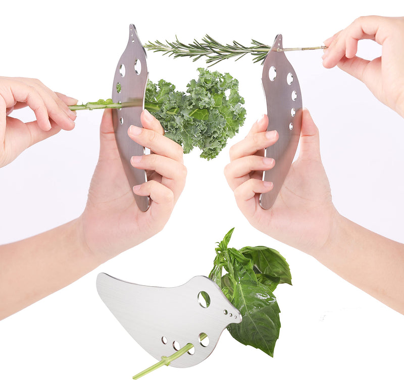 Herb Stripper Tool, Kitchen Leaf Herb Stripping Gadget, Cilantro Stripper for Kale, Thyme Fresh, Parsley, Basil, Rosemary, Chard