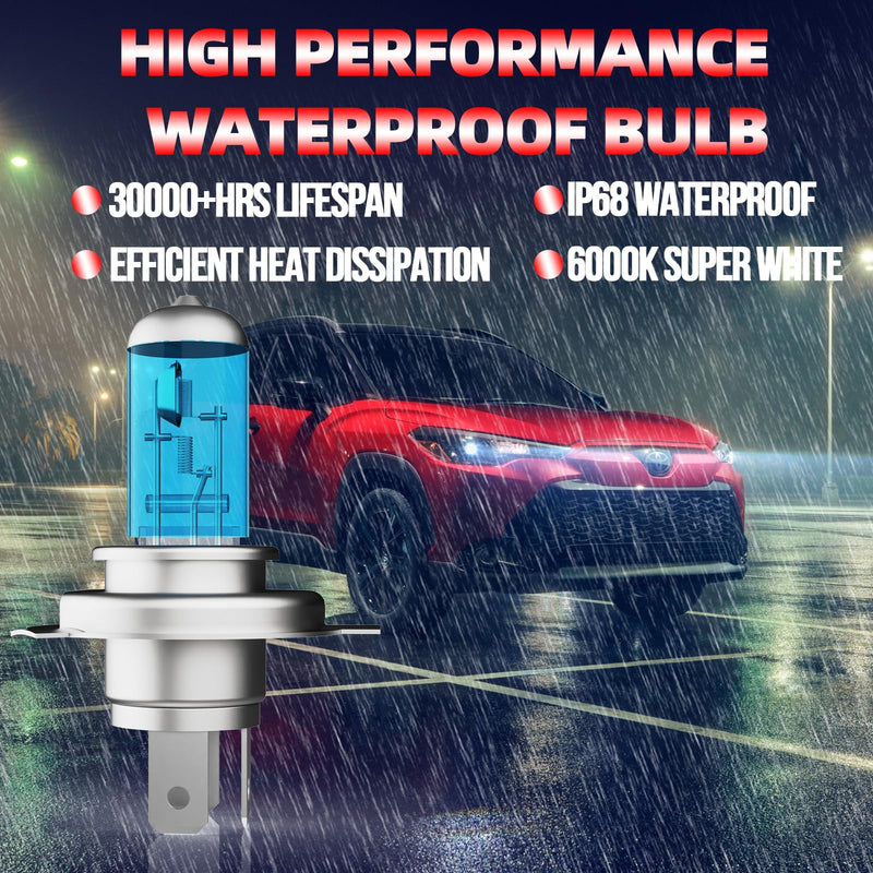 Light Bulbs Fit For Toyota Tundra 2014-2018, High Performance Halogen Headlight Bulb And License Plate Lights Combo, 9003 H11 High Low Beam Fog Lights, 6000K White Light, Pack of 6