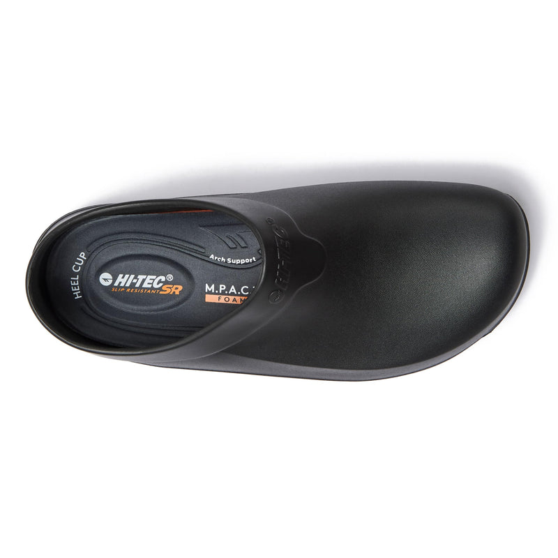 HI-TEC Blaze SR Non Slip Mens Clogs, Shoes for Men Food Service or Hospital Work Slip Resistant Footwear 11 Black