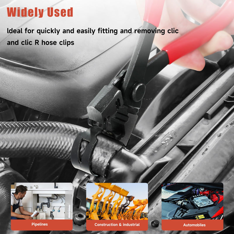 AKIHISA CV Boot Clamp Pliers, 7inch Hose Clamp Pliers, Clic & Clic-R Type for Automobile Collar Repair Tools