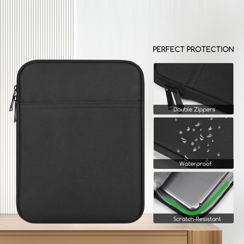 8 Inch Tablet Carrying Sleeve Bag Compatible with 8" Amazon Kindle Fire 8/Fire 8 Plus, 8.3" iPad Mini 6/7.9" iPad Mini 5 4 3 2 1, Samsung Galaxy Tab A7 Lite/Tab A Protective Tablet Case(Black) 8 Inch Black