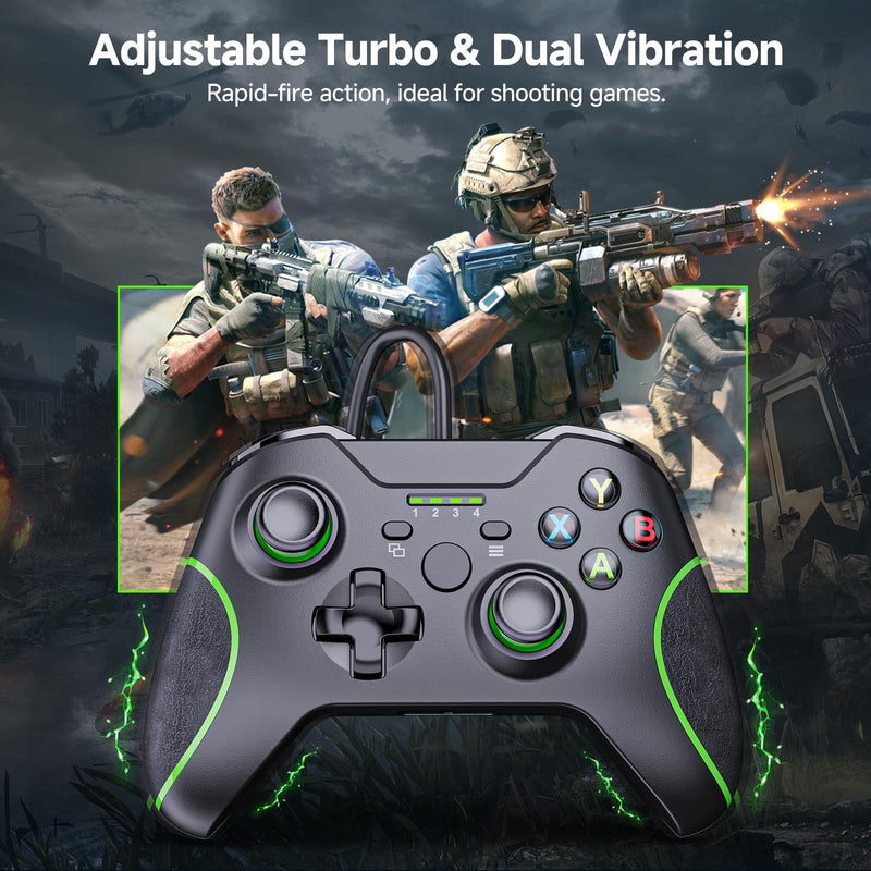 YAEYE Wired Controller for Xbox Series X|S, USB Gamepad with Dual Vibration, 3.5mm Audio Jack, Game Controller for Xbox One/One X|S Compatible with Windows 10/11 PC - Black