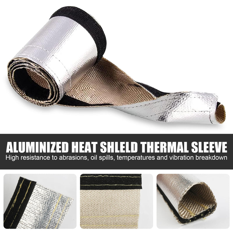 Heat Shroud, 1/2" I.D. x 10FT Heat Shield Automotive 1/2"I.D.x 10FT