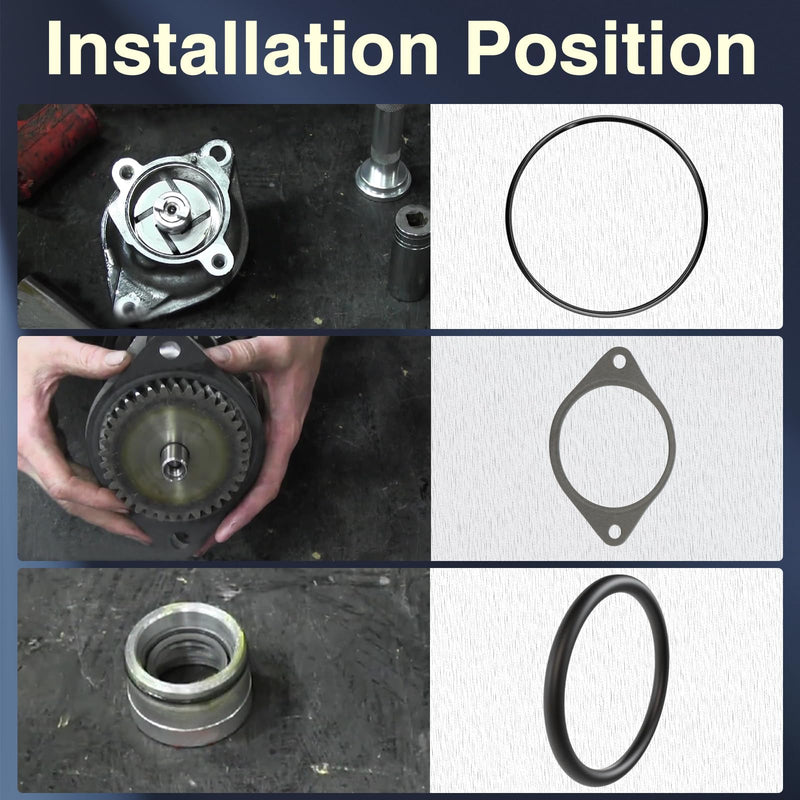 New Vacuum Pump Power Steering Seal Kit Compatible with Dodge Ram Cummins 5.9L Diesel Engine Replace#: 4089742