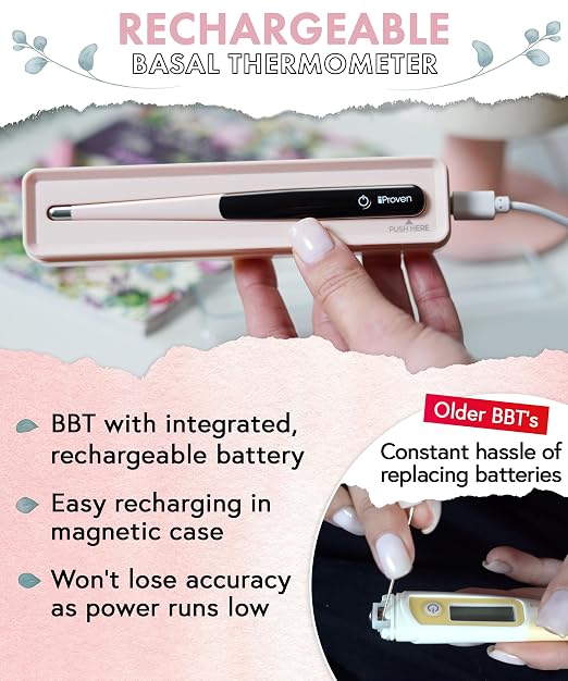  [AUSTRALIA] - Boncare Rechargeable Digital Basal Thermometer for Adults, Kids & Baby | Ovulation & Body Temperature, Underarm Use Only, Fast Accurate Reading