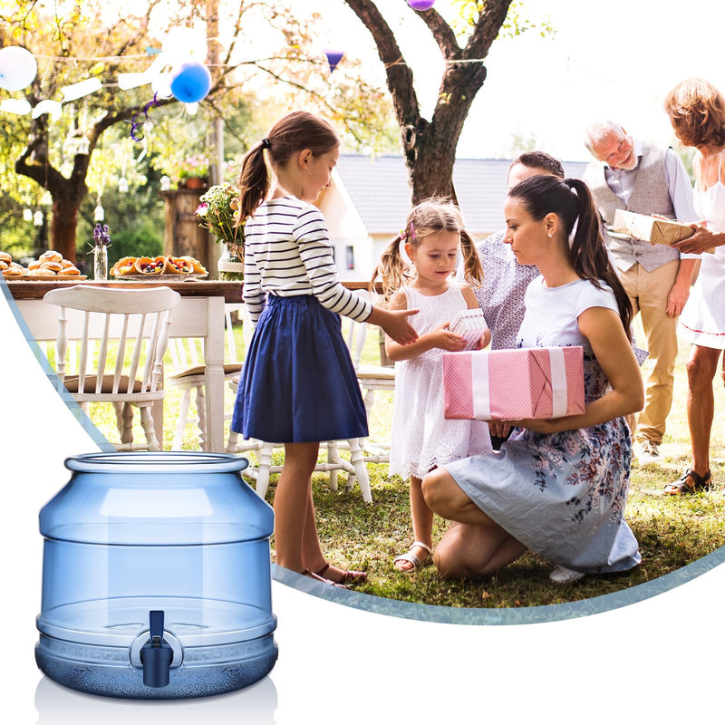GlikCeil 5 Gallon Water Jug Dispenser Base with Spout for 3 to 5 Gallon Bottle Plastic Water Jug Holder Containers for Stand or Countertop(Blue) Blue