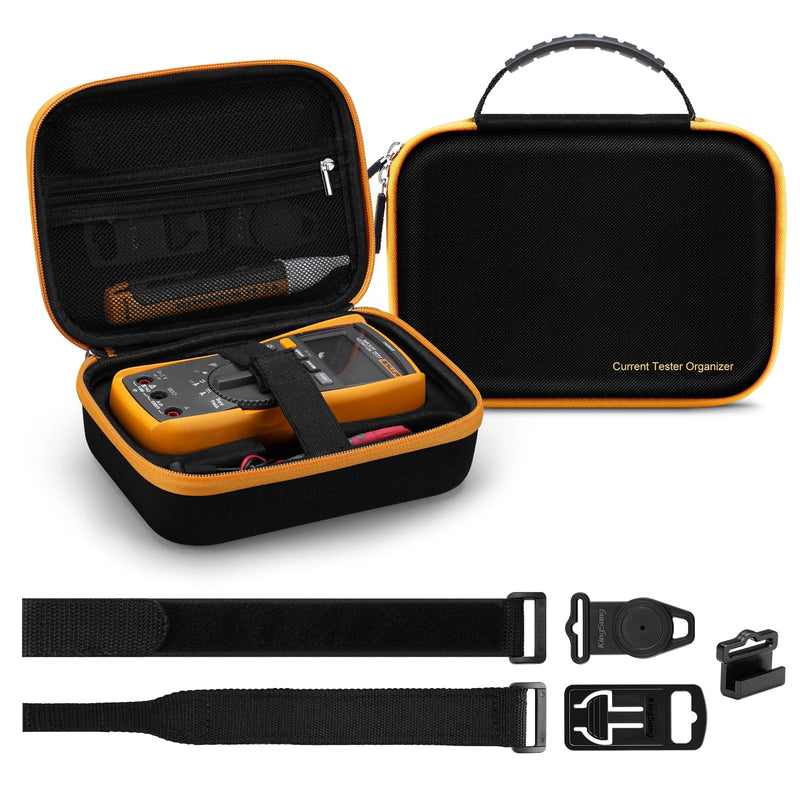 KingSung Hard Case Bundle with Magnet Hanging Strap for Fluke 117/115/116/114/113 Digital Multimeters carrying case bundle with magnetic hangin strap