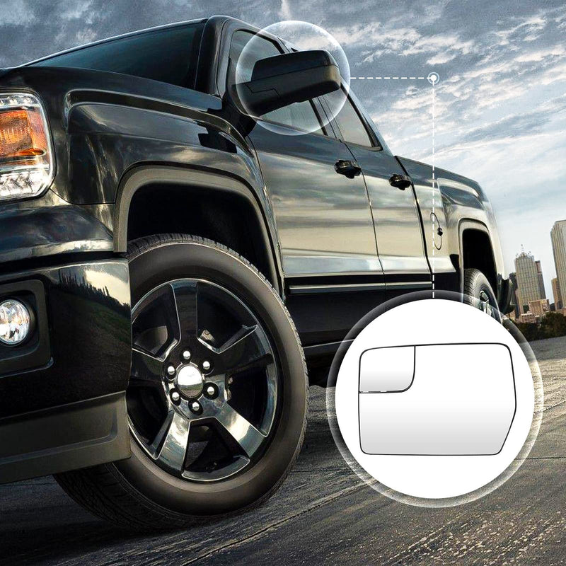 Driver Left Side Power Heated Mirror Glass for 2011-2014 Ford F-150 with Rear Holder, Blind Spot Convex Side View Mirror, Replace for BL3Z-17K707-E Driver Side(Left)