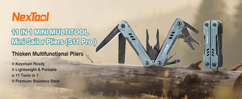 NexTool Mini Sailor S11 Pro, 12-in-1 Compact Keycain Multitool Small