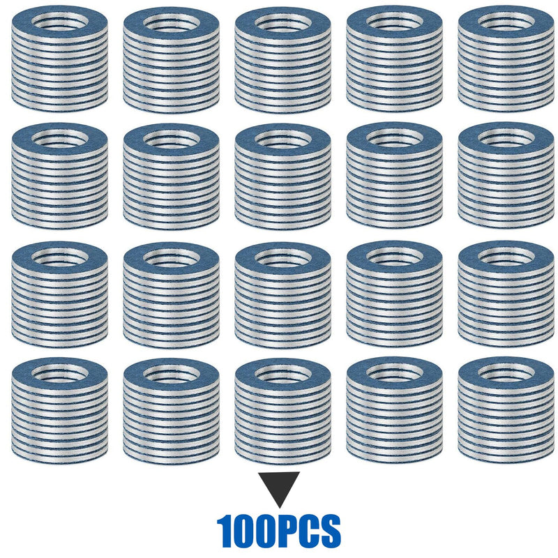 100pcs Oil Drain Plug Gasket Washer for Toyota Lexus Scion Aluminum M12 Crush Washer Seals Rings Replaces# 90430-12031 90430-12031 Blue