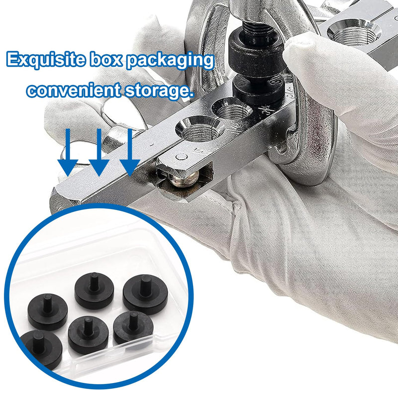 smseace 6Pcs 3/16 Inch+1/4 Inch Double Flare Adapter for 3/16Inch,1/4Inch Brake Lines 4pcs 3/16InchDouble Flare die,2pcs 1/4Inch Flare Tool Adapter Brake Flaring Tools Adapter