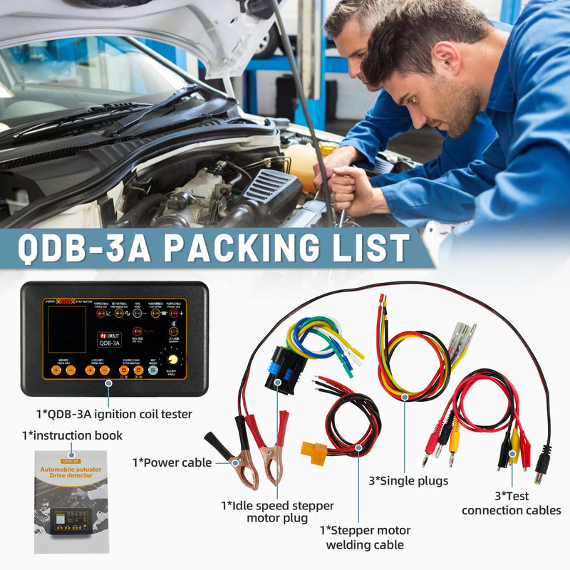 QDB-3A Ignition Coil Tester, Automobile Actuator Drive Detector, Drive Fault Tester - Test Including Injector Solenoid Valves Idle Stepping Instrument Urea Pump Motors Ignition Coitester