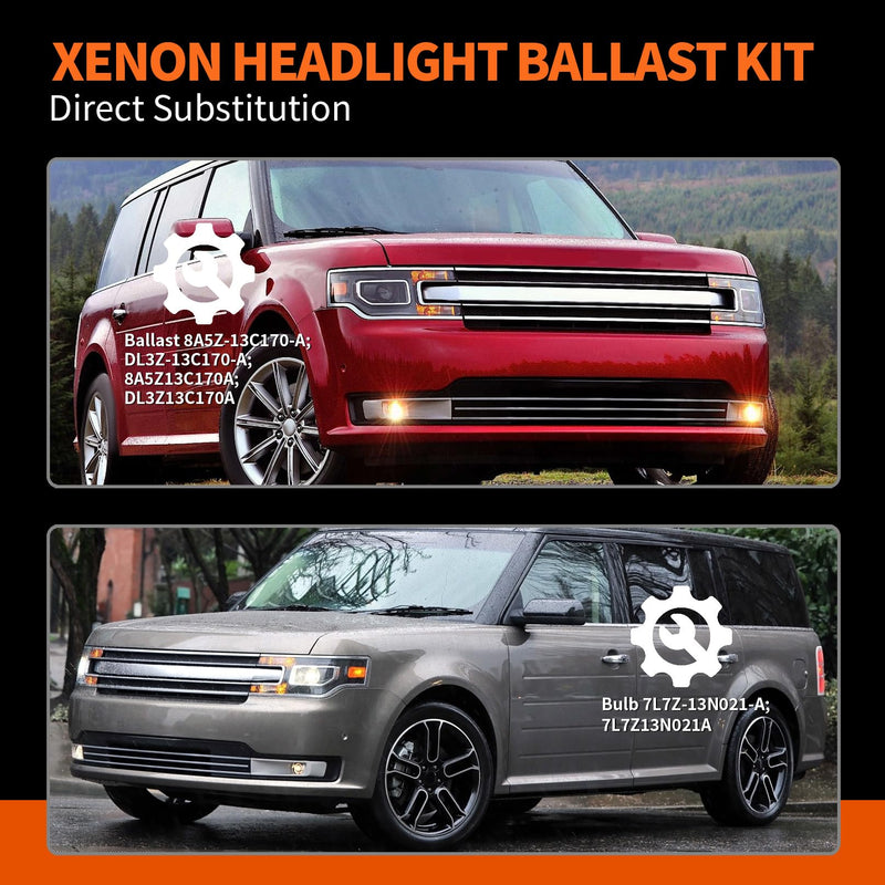 Xenon Headlight Ballast Kit with Igniter & D3S Bulb Compatible with Mustang 2010-2019 8A5Z-13C170-A DL3Z-13C170-A 7L7Z-13N021-A