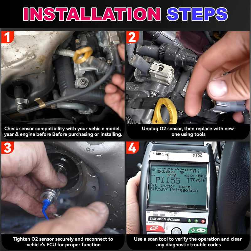 Upstream Oxygen O2 Sensor Compatible with Chevy Silverado Suburban Avalanche Tahoe Malibu GMC Yukon Sierra Cadillac Buick Pontiac Saturn Aura Relay,Replace OE# 234-4668