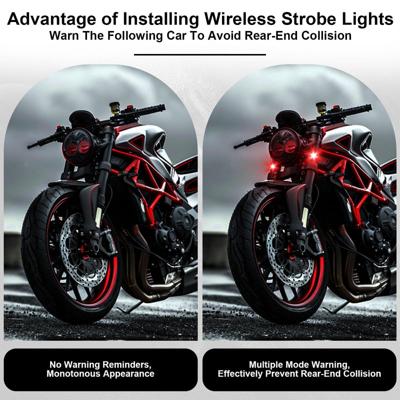 4PCS Wireless LED Strobe Lights with Remote Control, 8 Colors USB Rechargeable Anti-Collision Warning Light, High Brightness Wireless LED Lights for Car Drone Truck Motorcycle Aircraft Bike