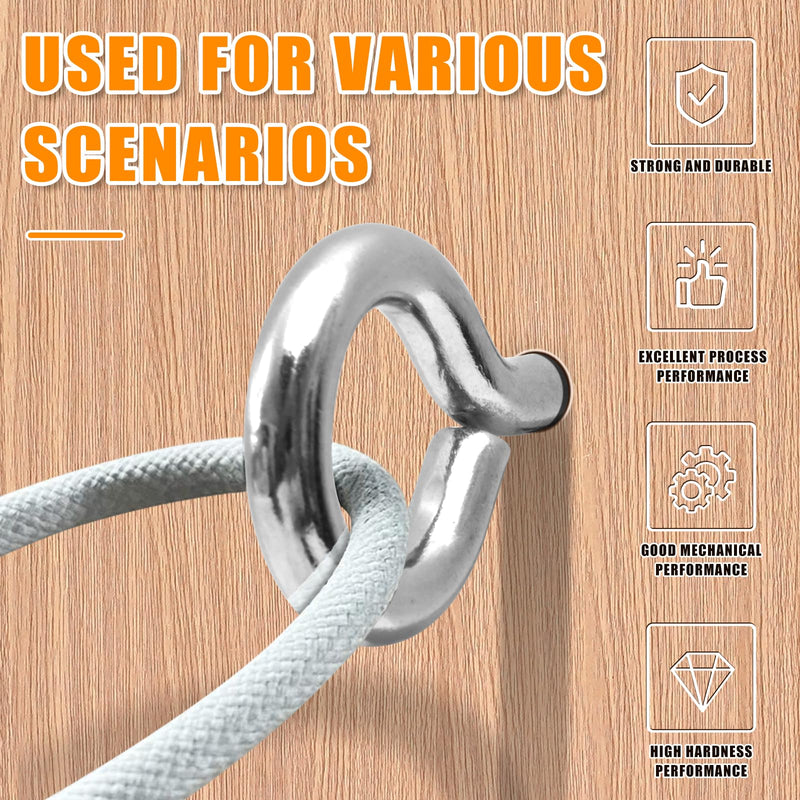 40PCS 2.5 inches Screw Eyes M6 304 Stainless Steel Eye Screws, Heavy Duty Screw, Eye Hooks Screw Eye Bolts Eye Hooks Screw, Indoor & Outdoor Uses (40, M6-2.5inch) 40