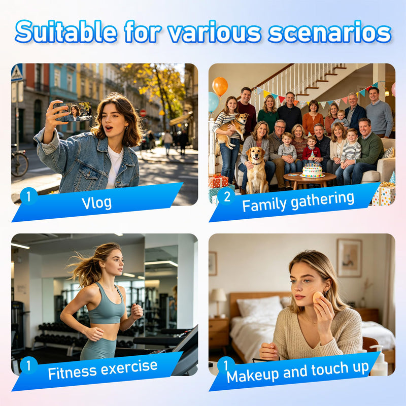 Mini Magnetic Vlog Selfie Monitor Screen for iPhone with Remote, Back Camera Monitor with Screen Mirroring, HD Phone Monitor Screen for Vlogging, Live Streaming, Content Creation R1021