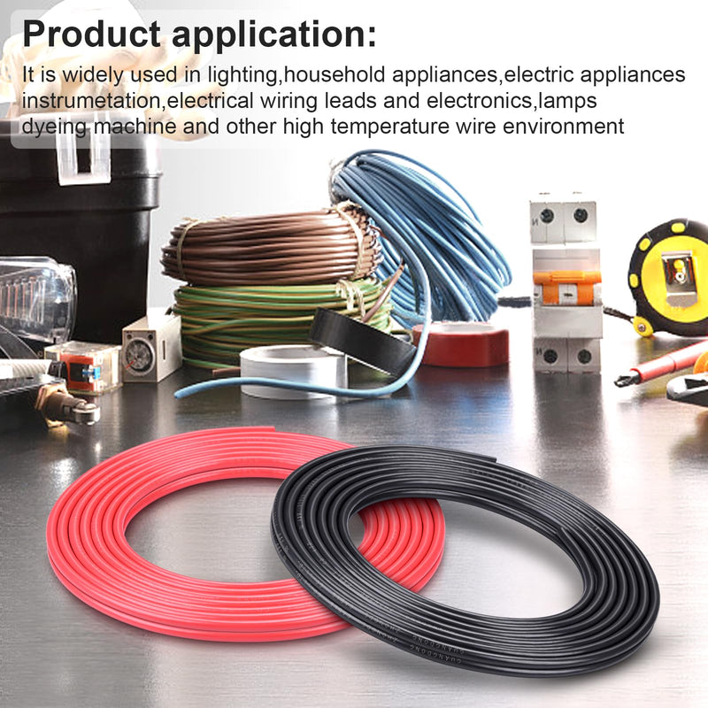 10 Gauge Wire, 20FT Red and Black Stranded Oxygen-Free Copper Wire, Flexible 10 AWG Wire for Automotive Boat Marine Solar Panel LED Lights (10AWG, 20FT) 10AWG