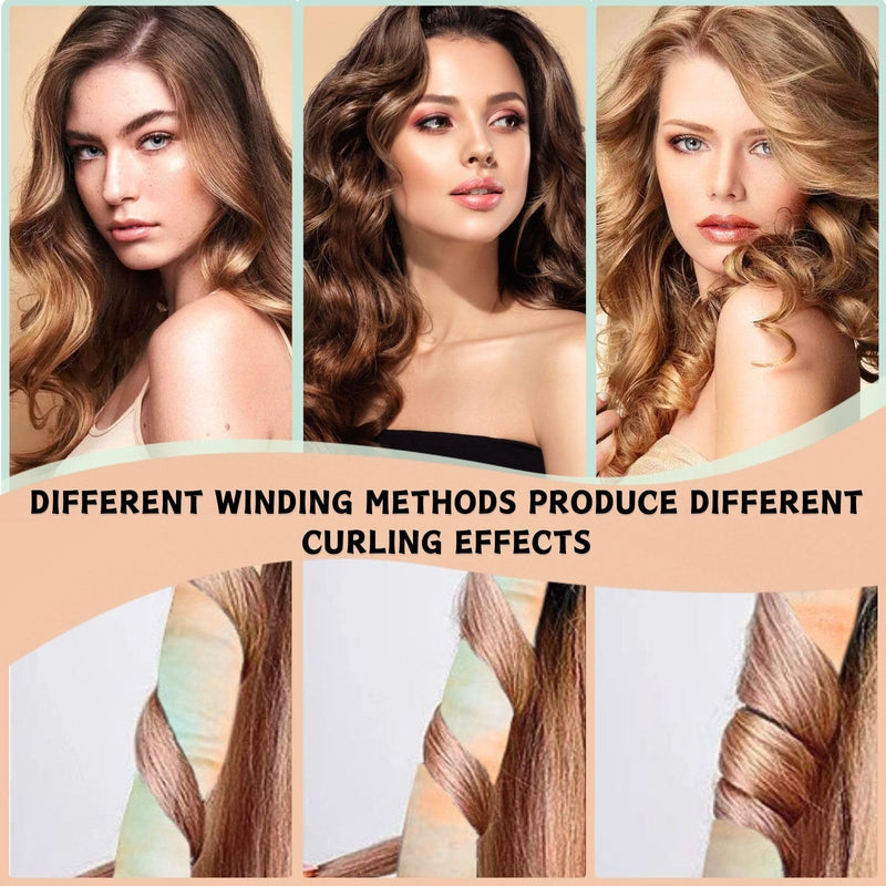 Heatless Curling Set 3 PCS Satin Hair Curler High Resilience | No Heat for Women and Girls, Soft Sleep Rod Overnight Heatless Curlers for DIY Styling Long Hair (Pink Tie Dye, Medium) Pink Tie Dye