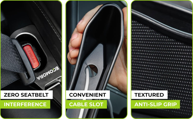 Car Seat Gap Filler Organizer with Bonus Interior Cleaning Brush- Universal in Between Seat Catcher for Cars,Trucks,SUV- Car Seat Gap Plug Storage Slot- Custom Seat Gapster- Car Seat Gap Filler Strip