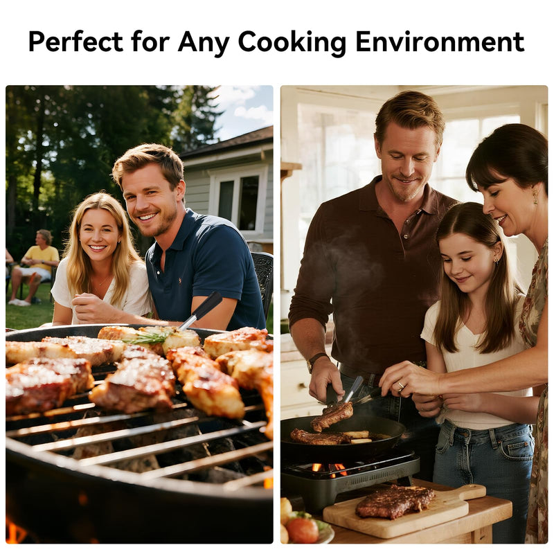 Smart Wireless Meat Thermometer, Bluetooth Food Thermometer for Grill, Remote Tracking and Accurate Temperature with APP Alerts, Perfect Gifts for Men, BBQ Lovers, Smoker 1 Probe