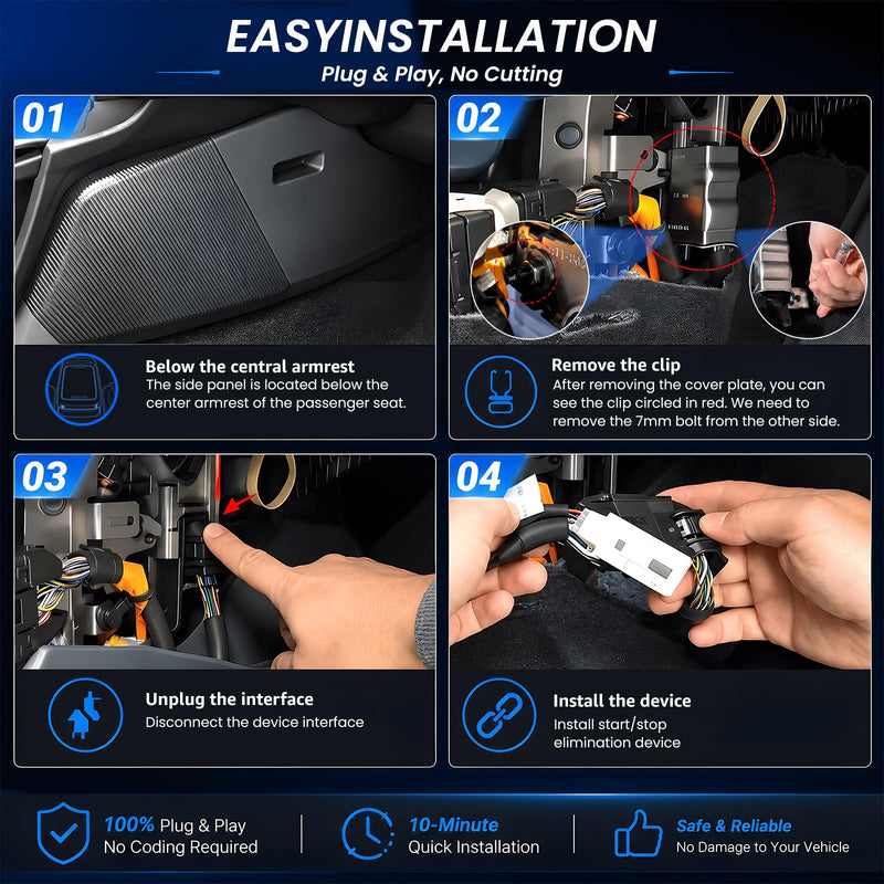 Auto Start Stop Eliminator for 2025 Ford Maverick, Intelligent Memory Module for Automatic Engine Stop Disable, Fits US and Canada Produced Models Only