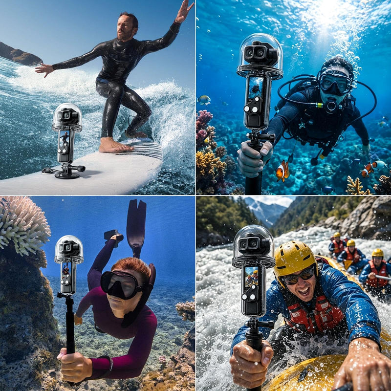 PULUZ Waterproof Diving Case for DJI Osmo Pocket 4P, 50M/164FT Underwater Protective Shell Cover Accessory for Osmo Pocket 4P Action Camera