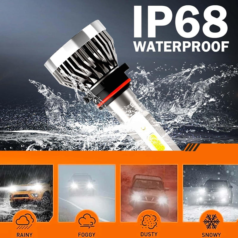 Fit For Nissan Frontier 2005-2019 Bulbs, 9007 High Low Beam+H11 Fog Lights Bulbs Kit, Plug and Play, Pack of 4 4PCS For Nissan Frontier 2005-2019