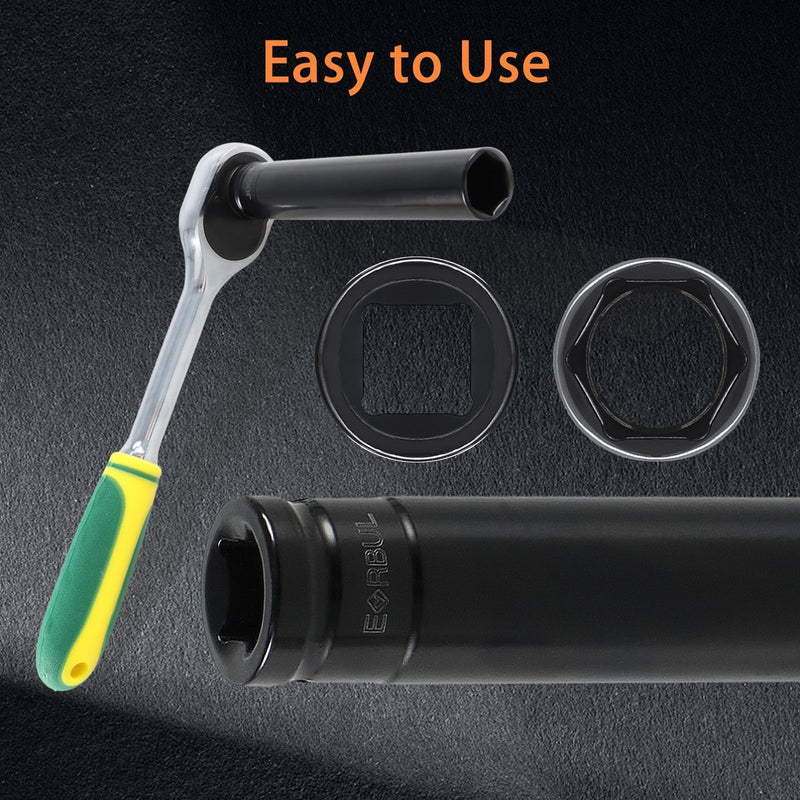 3/4" Socket Truck Cage Bolt Socket Tool Removal puller Tool Compatible with Truck Air Brakes with 800921 Cage Bolt, Extra Deep 3/4" Socket 1/2" Drive