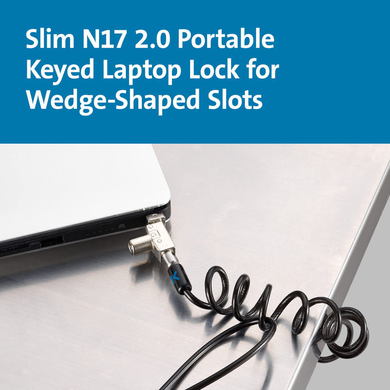 Kensington N17 Portable Keyed Laptop Lock for Dell and Alienware Laptops (K60511WW) Lock with bowl Portable Cable