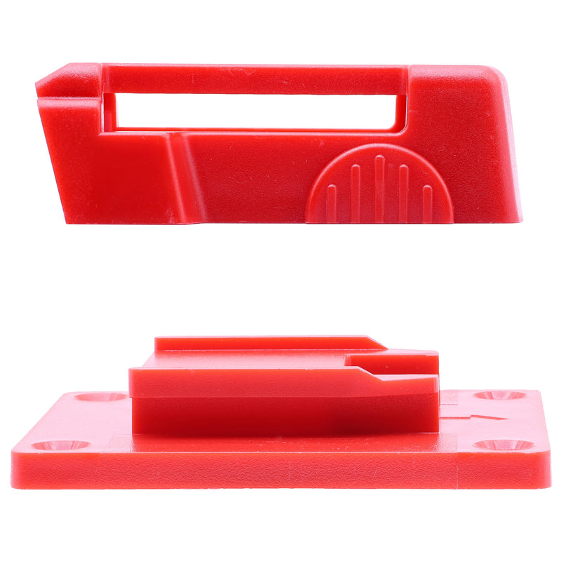 20 Pack Battery Holders Tool Holders for Milwaukee M18 18V Drill,10pcs Tool Hangers and 10pcs Battery Organizer Wall Mount(Red,70pcs Screws)