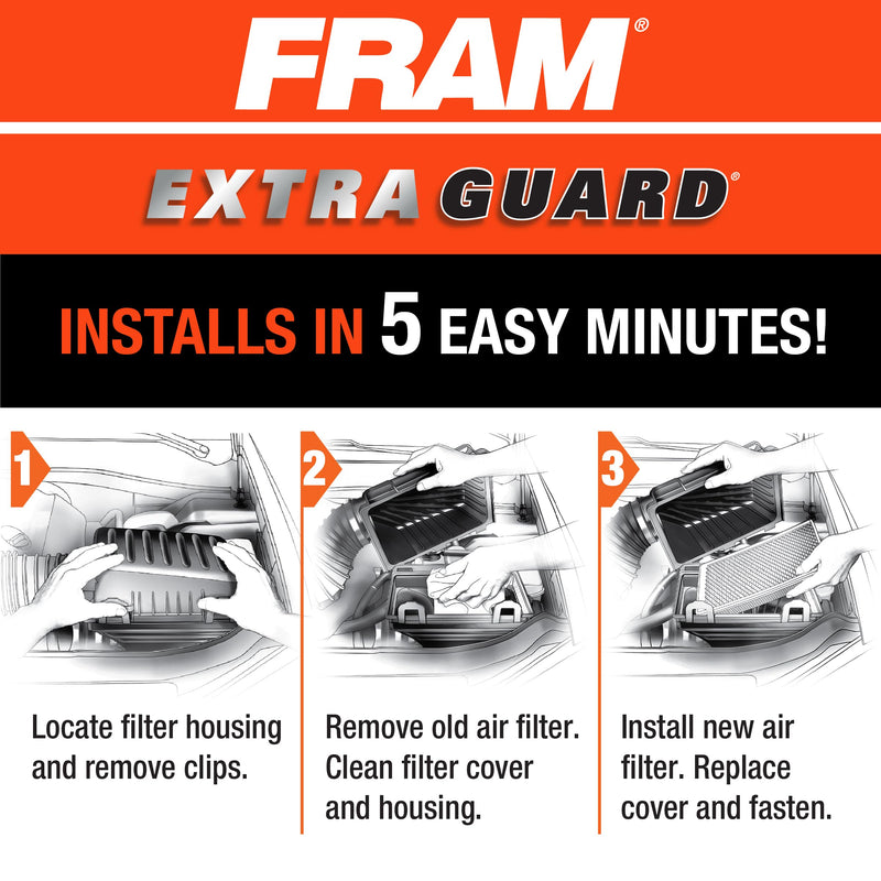 FRAM Extra Guard CA4309 Replacement Engine Air Filter for Select Infiniti, Nissan, Saab and Subaru Model Years, Provides Up to 12 Months or 12,000 Miles Filter Protection