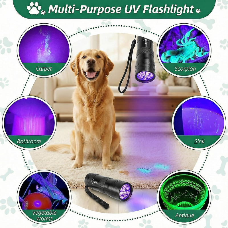 ESCO LITE 6pack 12led uv Flashlight