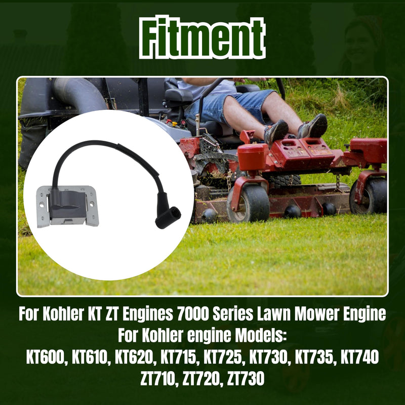 32-584-06-S Ignition Coil Module Compatible with Kohler KT ZT Engines 7000 Series Lawn Mower Engine KT610 KT740 ZT720 ZT730 Replaces 3258406-S 3258406 3258406S 32 584 06 S, 2 PCS