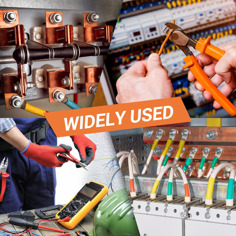 220pcs Battery Cable Ends Kit,AWG 2/4/6/8/12 Copper Lugs,Heavy Duty Wire lugs, Ring Terminal Connectors with 3:1 Heat Shrink Tube & Storage Box