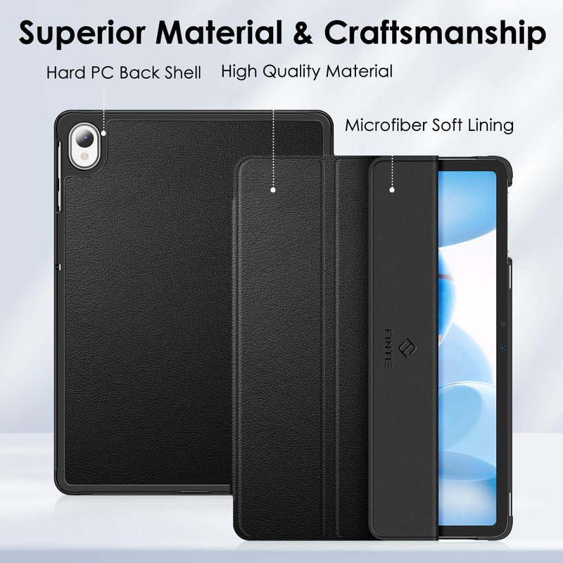 Fintie Slim Case for Onn 11 Inch Core Tablet (2026 Model) - Black | Premium Vegan Leather, Lightweight, Hard Shell Stand Cover, for Onn 11 Inch Gen5 Tablet